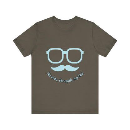 Dad Myth Short Sleeve Tee, Father's Day Gift, Unisex T-Shirt, Funny Dad Shirt, Casual Dad Apparel, Gift for Him