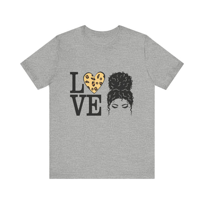 Love Print Girl Tee, Cute Gift for Dates, Casual Everyday Wear, Valentine's Day Top, Unique Fashion Statement for Ladies