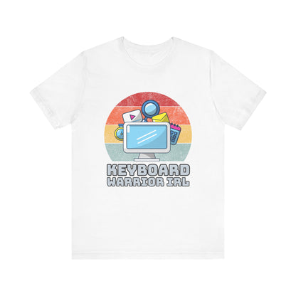Playful Keyboard Warrior Tee, Gamer Shirt, Geek Fashion, Cute Coding Gift, Unisex Casual Tee, Retro Gaming Apparel