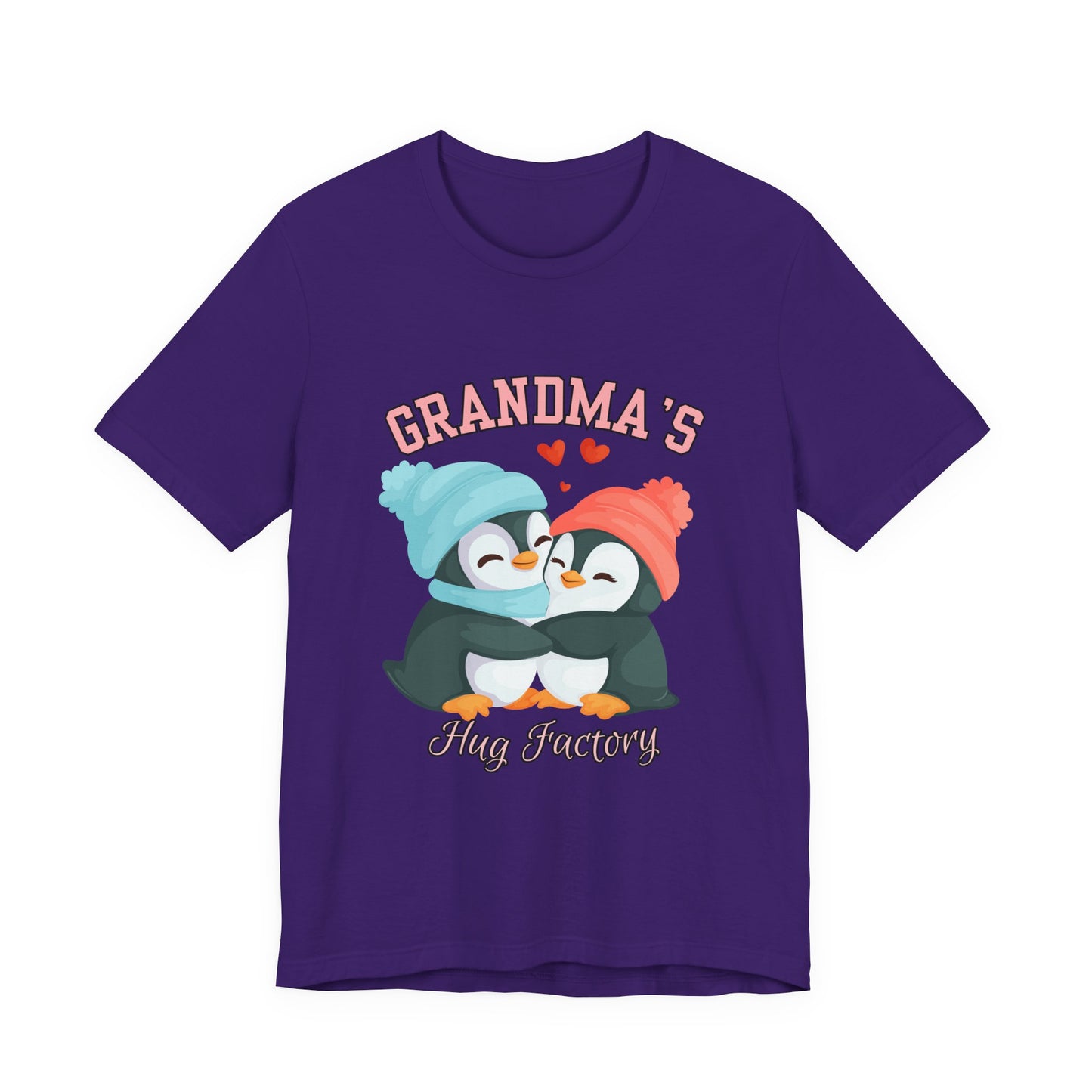 Grandma's Hug Factory T-Shirt, Cute Penguin Tee, Gift for Grandma, Family Reunion Shirt, Mother's Day Gift, Cozy Casual Wear