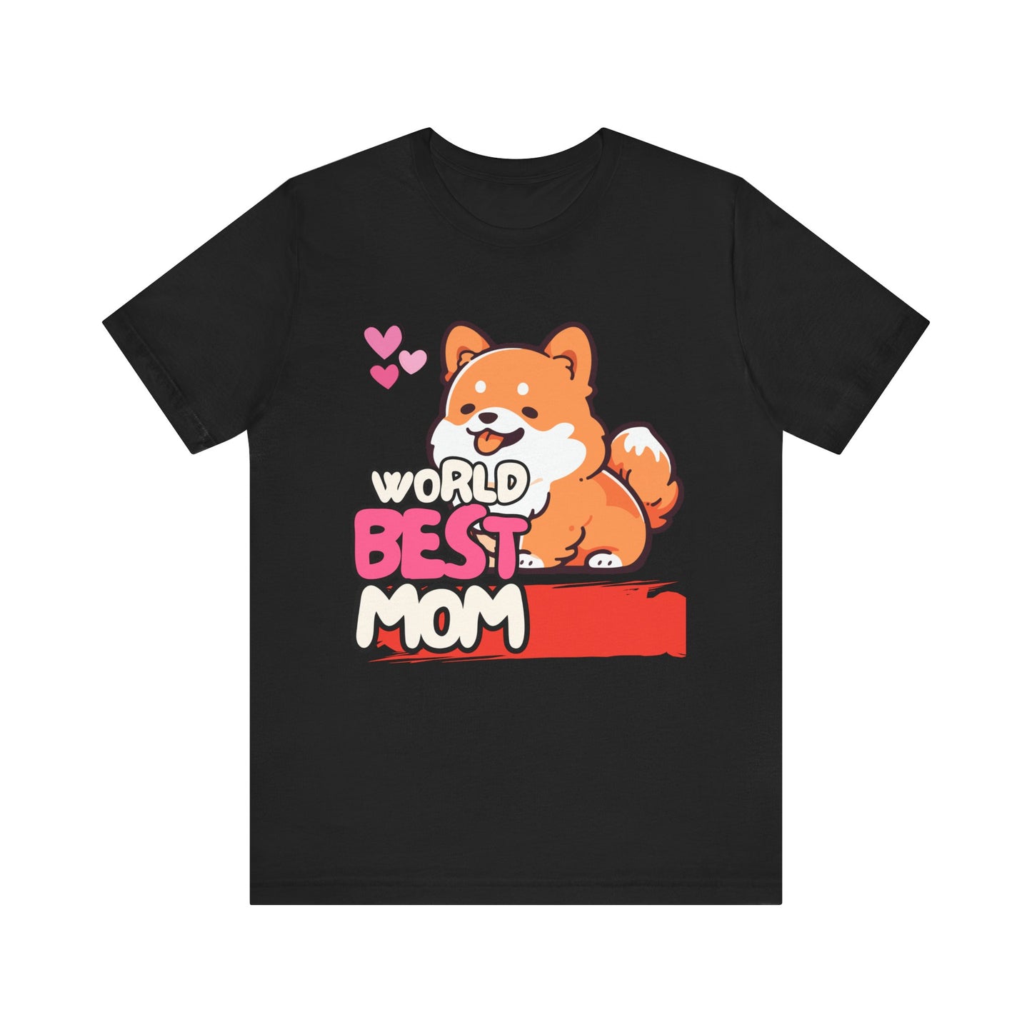 World's Best Mom Tee - Unisex Jersey Short Sleeve Shirt, Gift for Mother's Day, Cute Dog Design, Perfect for Moms, Gifts for Her
