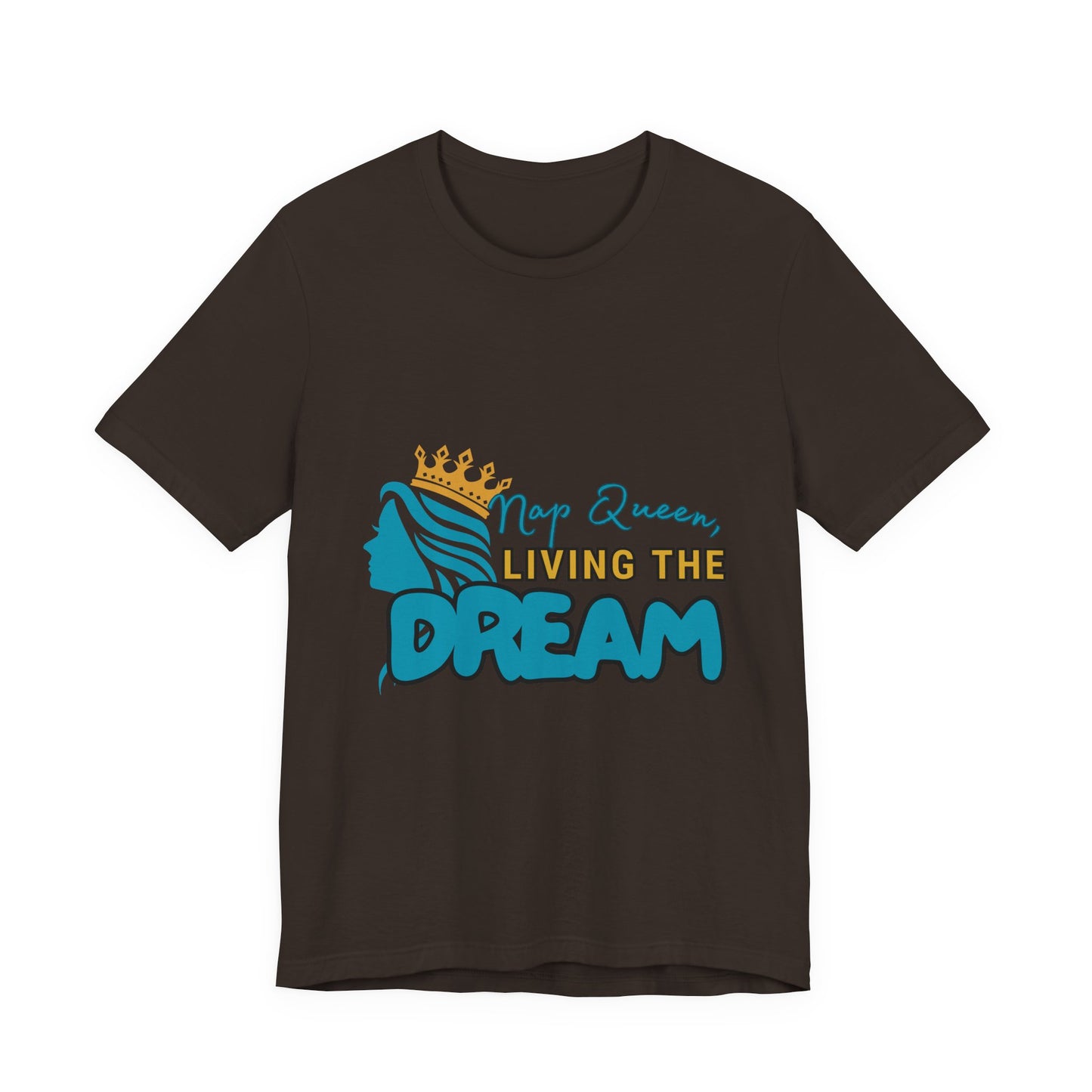 Nap Queen Unisex Tee - Living the Dream, Relaxed Fit T-Shirt for Moms, Funny Gift, Sleep Lover Apparel, Everyday Wear