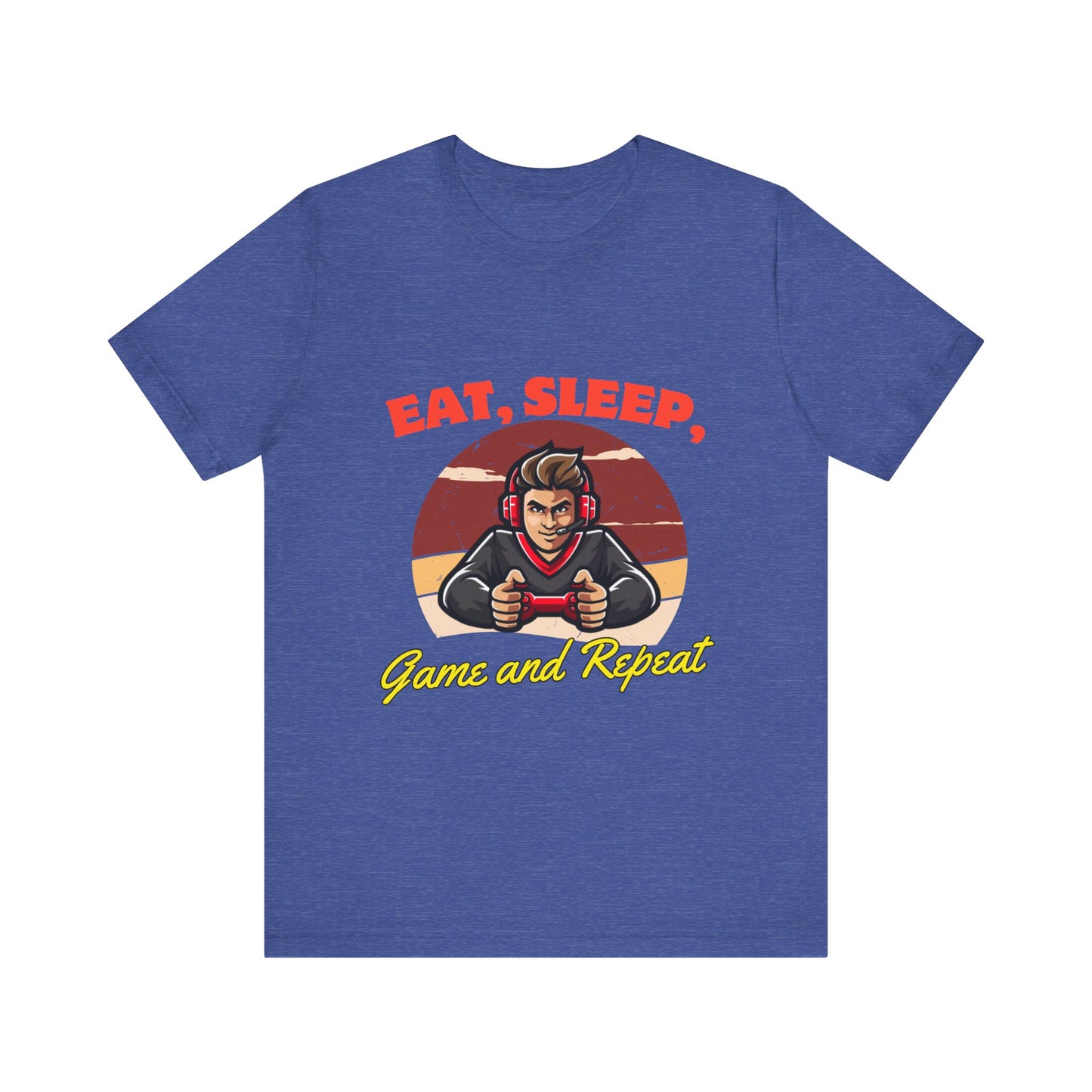 Gamer Lifestyle Tee - Eat, Sleep, Game & Repeat, Perfect for Gamers, Birthday Gift, Casual Wear, Gamer Apparel, Gaming Merchandise