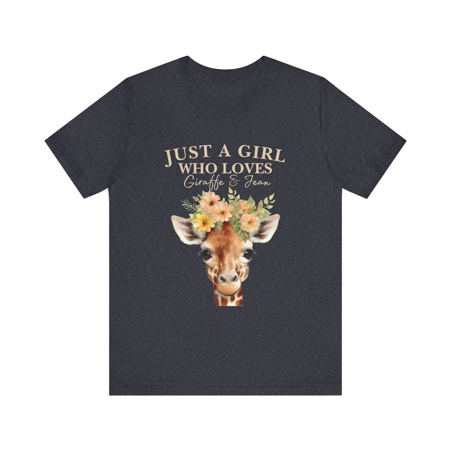 Just a Girl Who Loves Giraffes Tee, Cute Animal Lover Gift, Summer Casual Fashion, Birthday Tee, Nature Enthusiast Shirt
