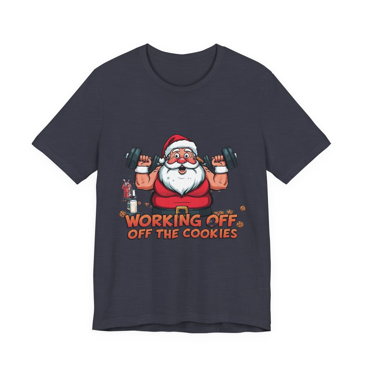 Unisex Tee Santa Funny Cookies Design T-Shirt