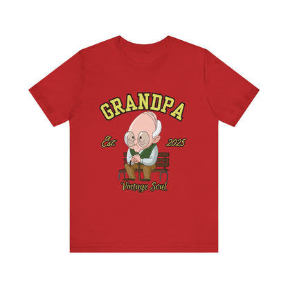 Vintage Grandpa Tee, Unisex Short Sleeve T-Shirt, Gift for Grandpa, Father's Day Outfit, Family Reunion Apparel, Nostalgic T-Shirt