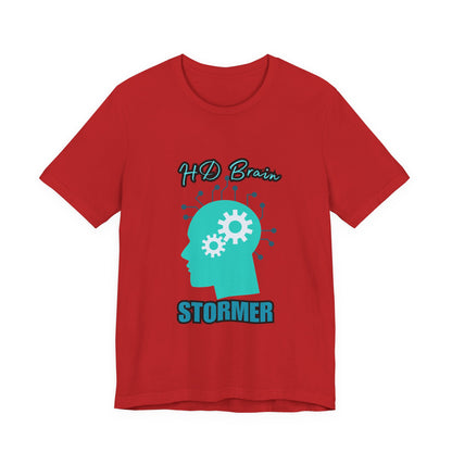 HD Brain Stormer Tee, Funny Unisex T-Shirt, Gift for Tech Lovers, Unique Geeky Apparel, Casual Brainstorming Shirt