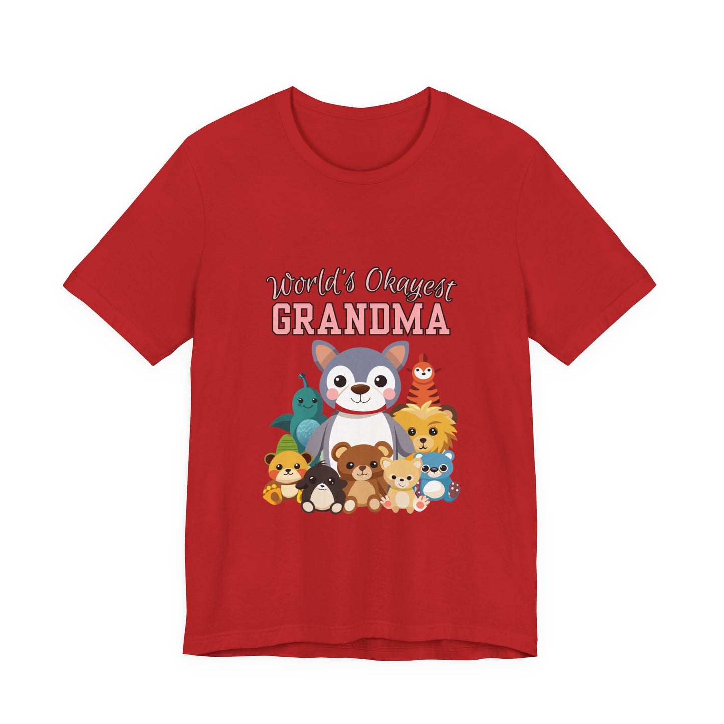 World's Okayest Grandma Tee, Cute Grandma Shirt, Animal Lover Gift, Funny Gift for Grandparents, Mother's Day Gift