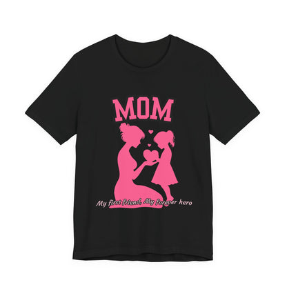 Mom and Daughter Love Tee | Unisex Jersey T-shirt for Mother's Day, Birthday Gift, Family Outing, Casual Wear, Heartwarming Gift