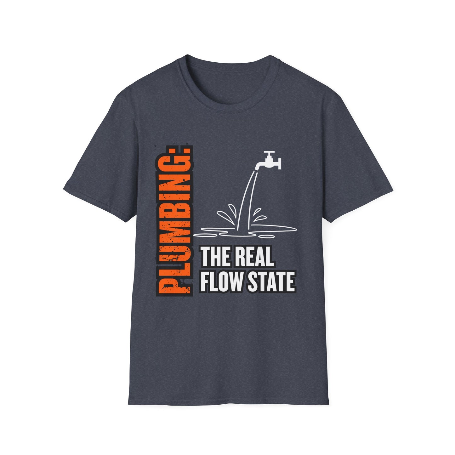 Plumbing Flow State Tee, Unisex Softstyle T-Shirt, Casual Workwear, Gift for Plumbers, Home Improvement Enthusiasts