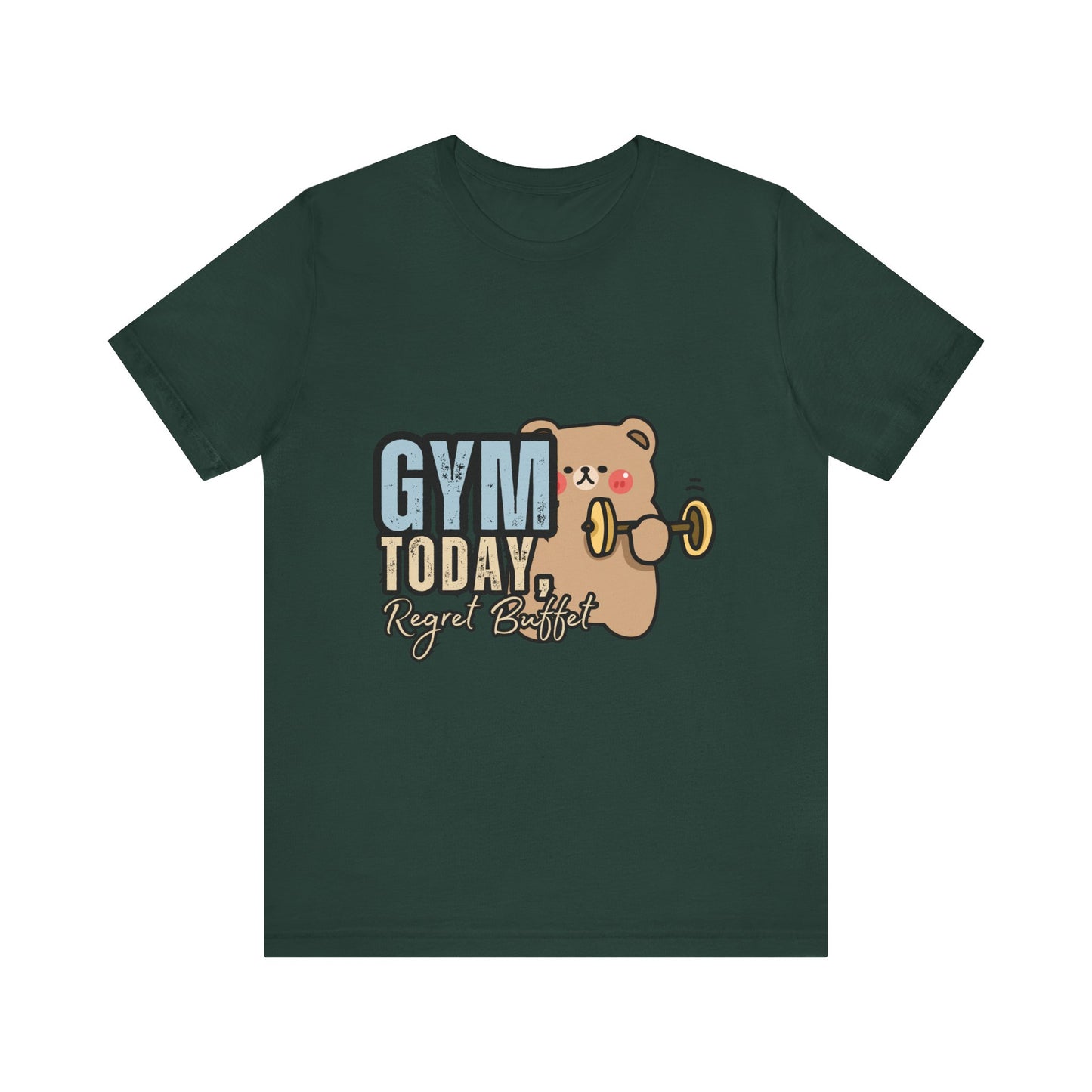 Adorable Gym Bear Unisex Tee - Perfect for Fitness Lovers, Cute Workout Shirt, Gift for Exercise Enthusiasts, Casual Wear, Fun Gym Apparel