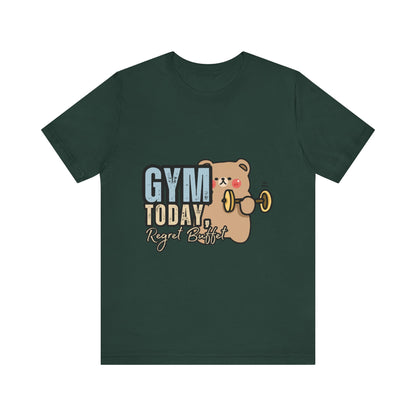 Adorable Gym Bear Unisex Tee - Perfect for Fitness Lovers, Cute Workout Shirt, Gift for Exercise Enthusiasts, Casual Wear, Fun Gym Apparel