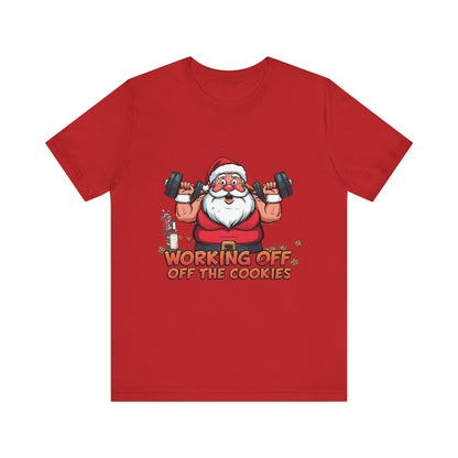 Unisex Tee Santa Funny Cookies Design T-Shirt