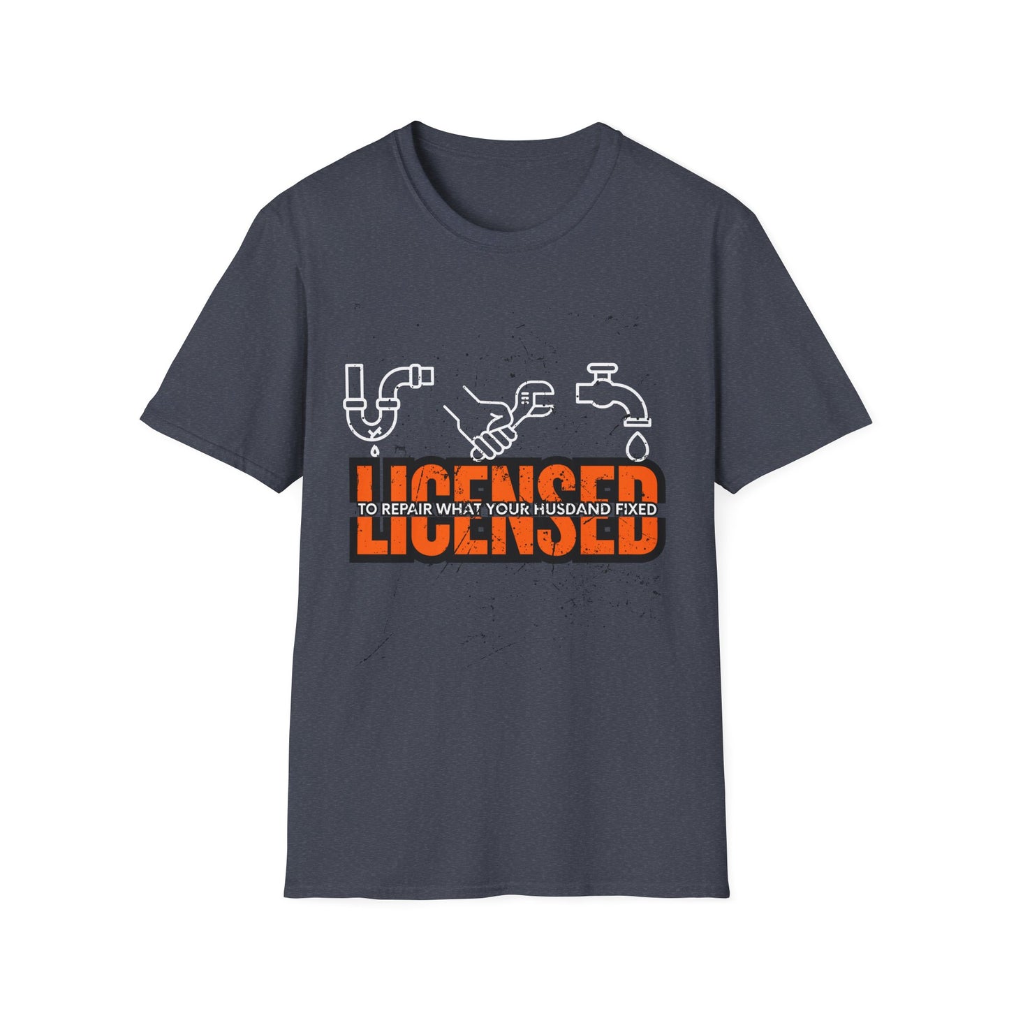 Licensed Repair Humor Unisex T-Shirt, Funny Gift for Handyman, Plumbing Lover, Homeowner Gift, Plumber T-shirt