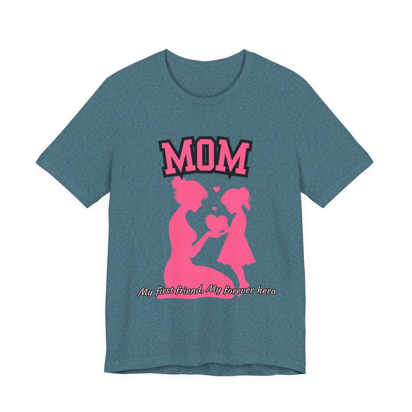 Mom and Daughter Love Tee | Unisex Jersey T-shirt for Mother's Day, Birthday Gift, Family Outing, Casual Wear, Heartwarming Gift