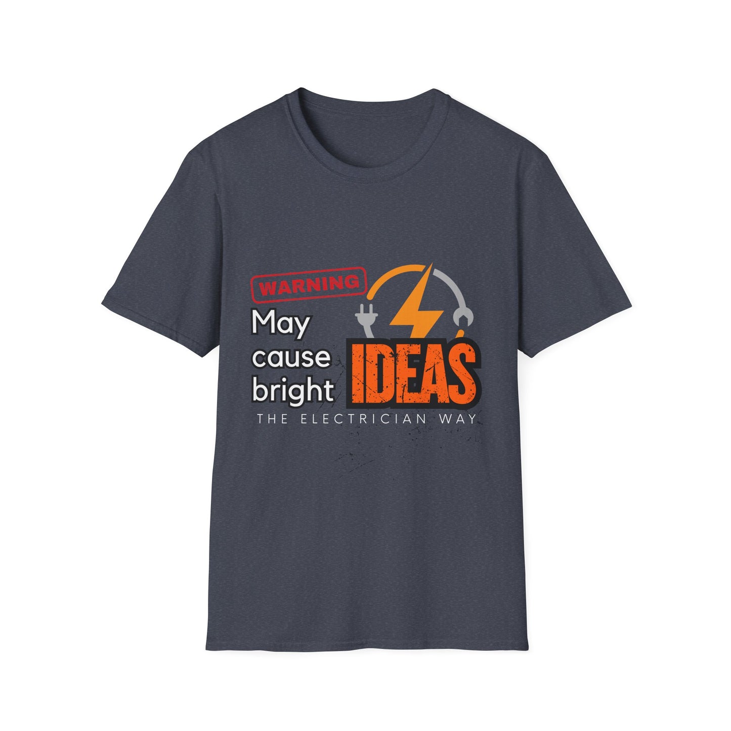 Electrian Warning T-Shirt - May Cause Bright Ideas, Funny Tee, Gift for Creatives, Unisex Apparel, Ideal for Birthdays