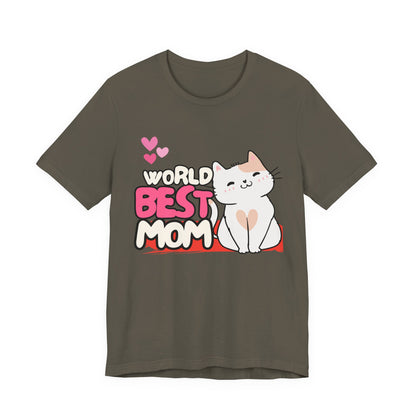 World's Best Mom Kitty Cat Tee, Unisex T-Shirt for Cat Lovers, Mother's Day Gift, Casual Wear, Kids and Moms Matching Shirts, Cute Pet Lover [...]