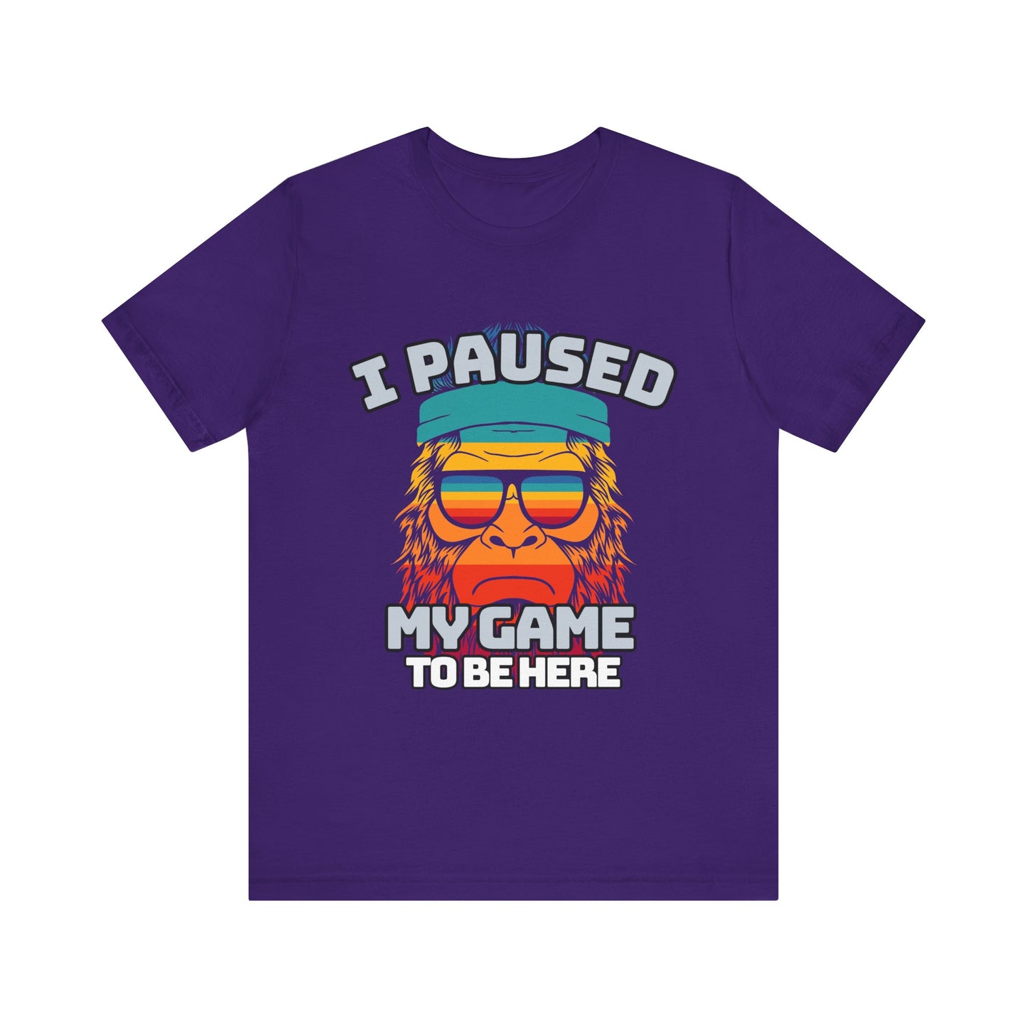 Funny Gamer Tee - I Paused My Game To Be Here, Gaming Shirt, Unisex T-Shirt, Gift for Gamers, Casual Summer Wear, Vintage Gaming Apparel