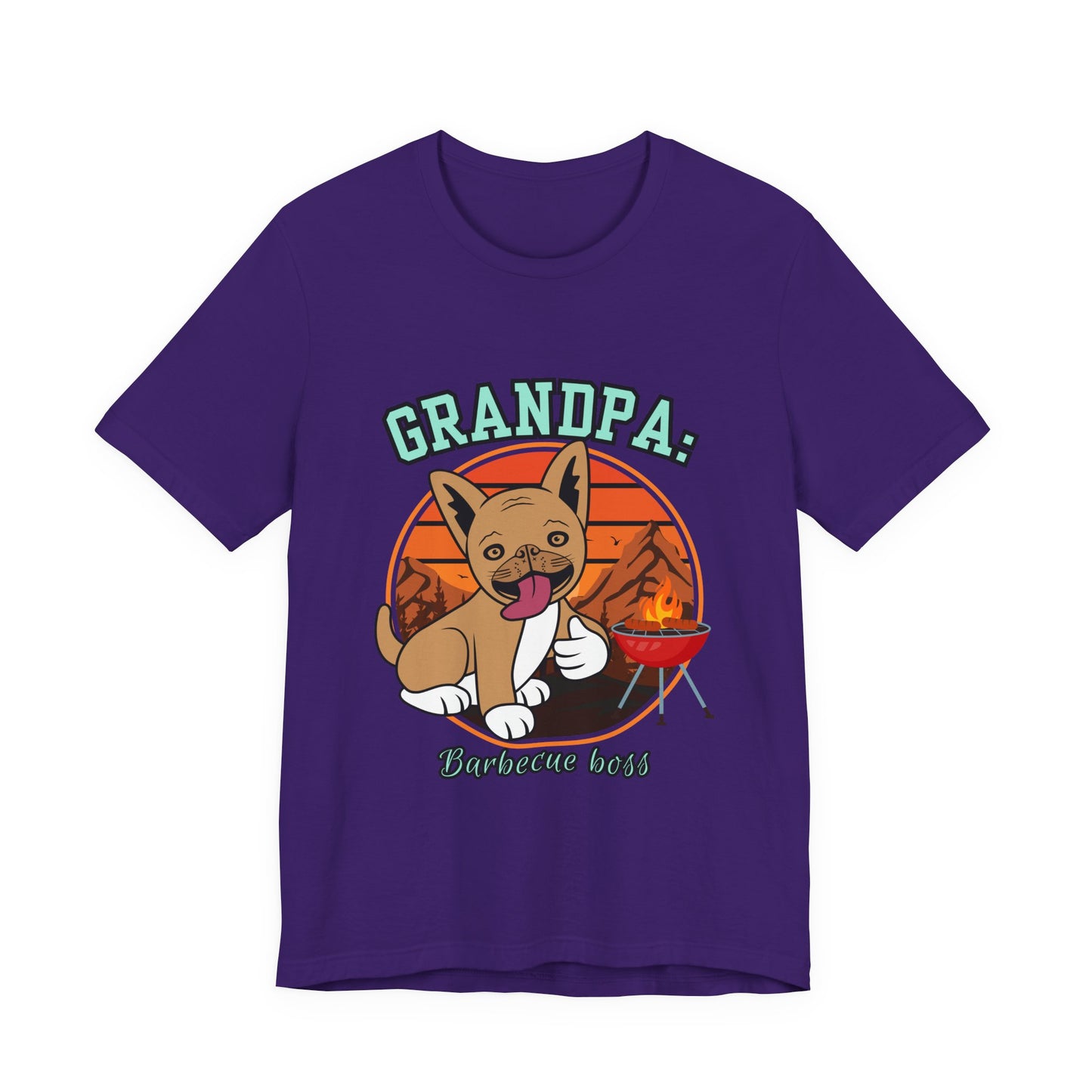 Funny Grandpa Barbecue Tee, Unisex Short Sleeve T-Shirt for Grill Masters, Gift for Father's Day, Dog Lovers, BBQ Parties, Casual Wear