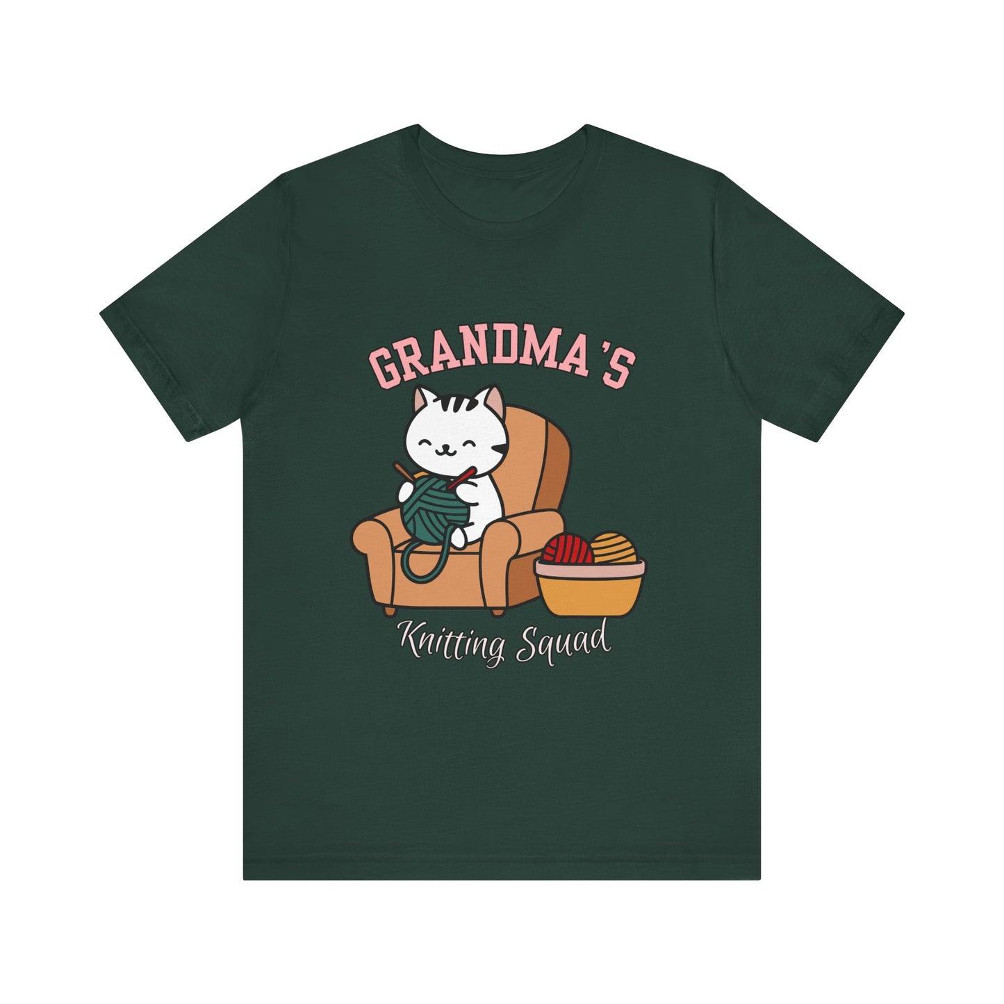 Grandma's Knitting Squad Tee - Comfy T-Shirt for Craft Lovers, Gift for Granny, Yarn Enthusiast, Knitting Club, Cozy Apparel