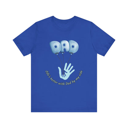 Dad Balloon Tee, Father’s Day Gift, Unisex T-Shirt, Birthday Present, Love for Dad, Family Celebration Apparel