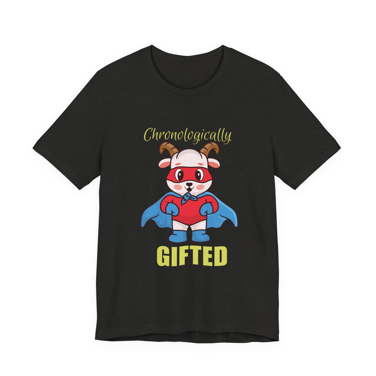 Chronologically Gifted Superhero Tee, Fun T-Shirt for Kids, Birthday Gift, Unisex Short Sleeve, Comfortable Casual Wear, Cute Pet [...]