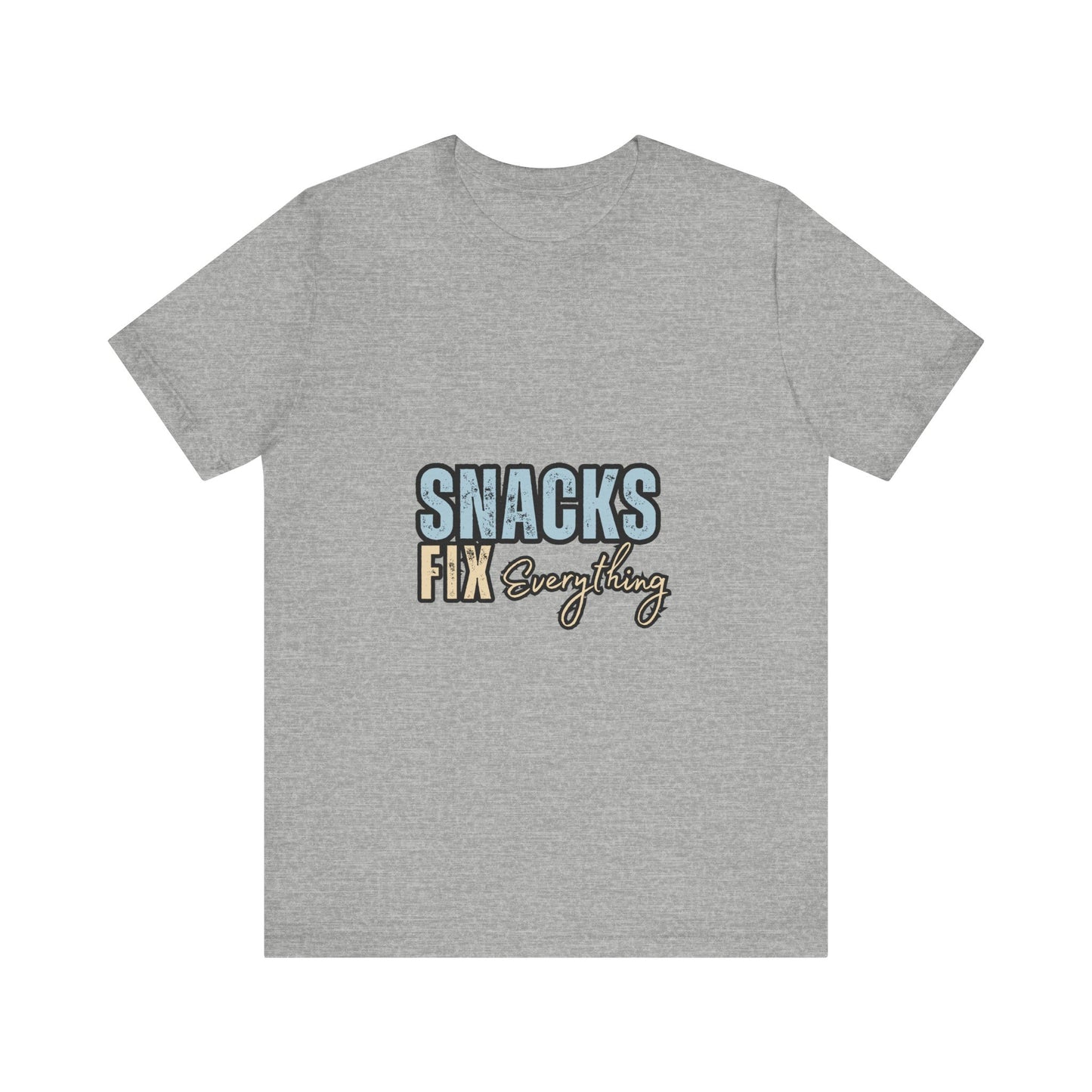 Funny Snack-Themed Unisex Tee, Ideal Gift for Food Lovers, Perfect for Casual Wear, Parties, or Movie Nights