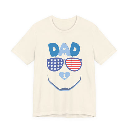 Patriotic Dad Tee, Father's Day Gift, USA Pride Shirt, Unisex Graphic T-Shirt, Summer Casual Wear