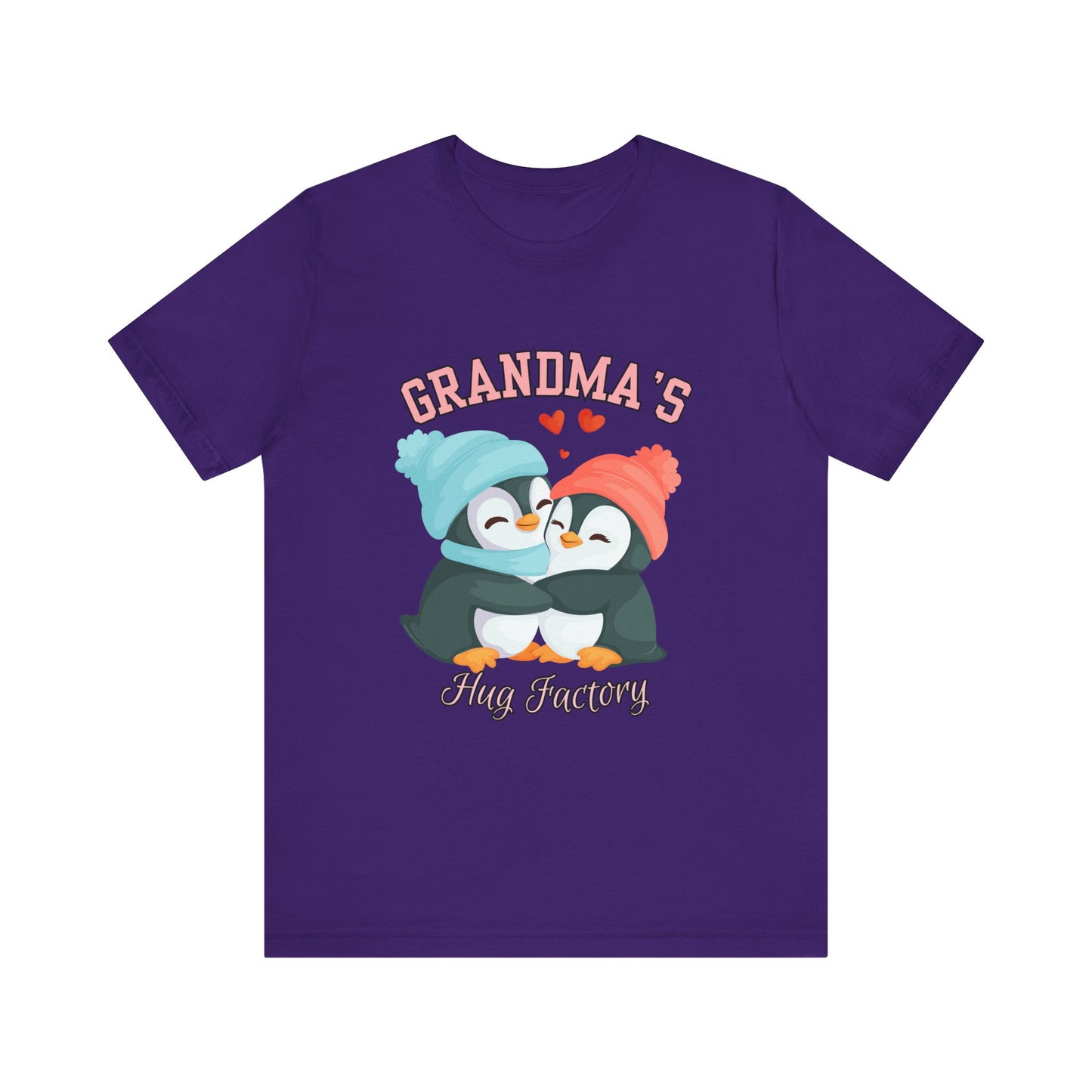 Grandma's Hug Factory T-Shirt, Cute Penguin Tee, Gift for Grandma, Family Reunion Shirt, Mother's Day Gift, Cozy Casual Wear