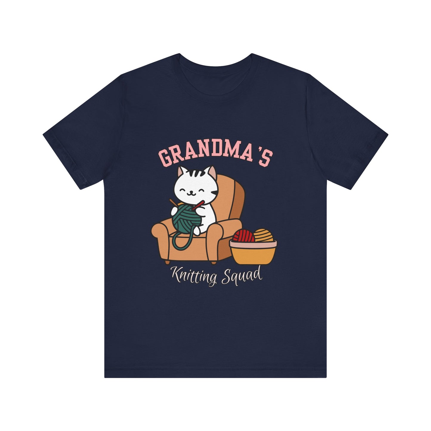 Grandma's Knitting Squad Tee - Comfy T-Shirt for Craft Lovers, Gift for Granny, Yarn Enthusiast, Knitting Club, Cozy Apparel