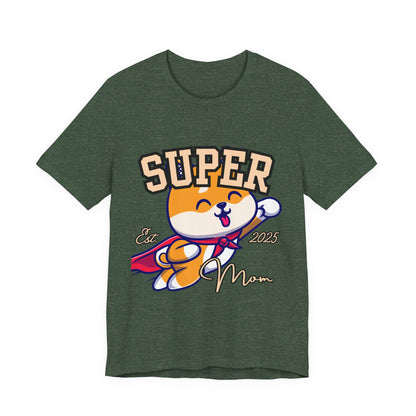 Super Hero Mom Tee, Cute Cat T-Shirt, Gift for Cat Lovers, Casual Wear, Fun Unisex Shirt, Birthday Celebration Tee