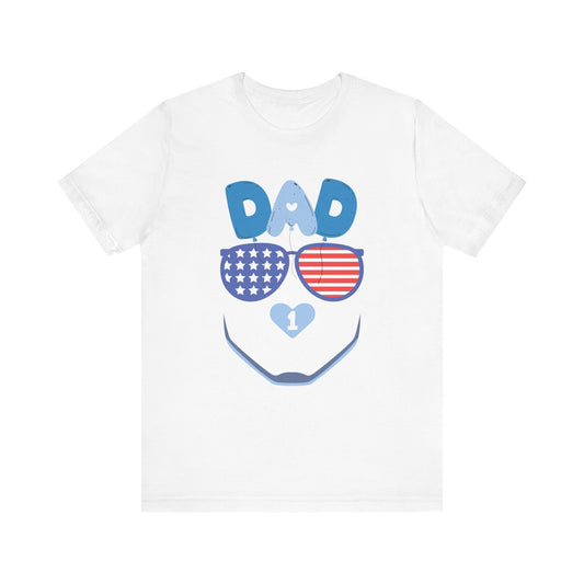Patriotic Dad Tee, Father's Day Gift, USA Pride Shirt, Unisex Graphic T-Shirt, Summer Casual Wear