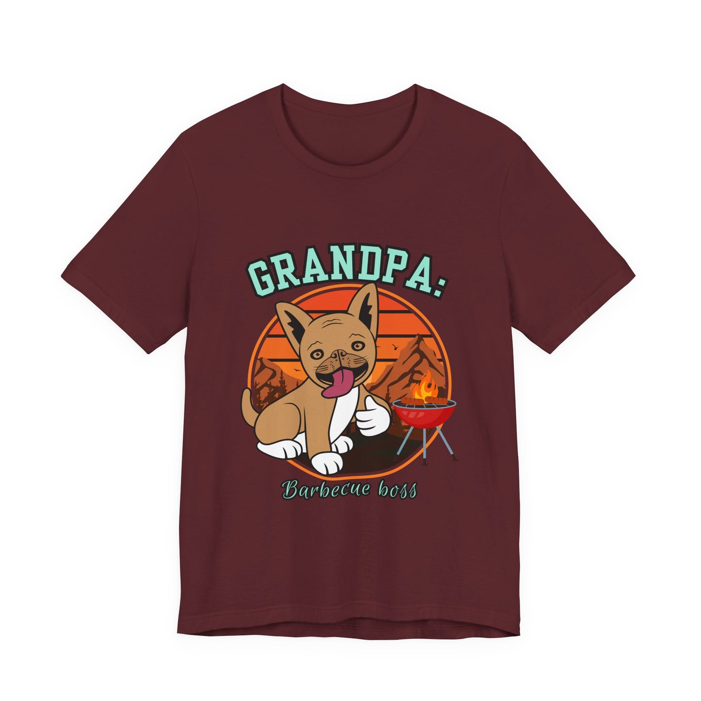 Funny Grandpa Barbecue Tee, Unisex Short Sleeve T-Shirt for Grill Masters, Gift for Father's Day, Dog Lovers, BBQ Parties, Casual Wear