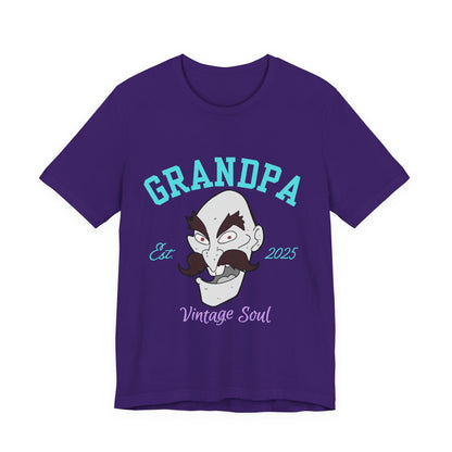 Grandpa Est 2025 Vintage Soul Tee, Funny Grandpa Gift, Unisex T-Shirt, Father's Day, Vintage Style, Gift for Grandpa