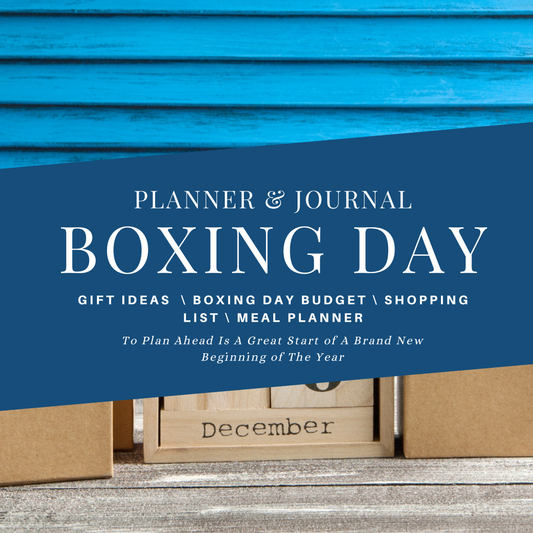 Ultimate Boxing Day Planner – Gift, Travel & Shopping Organizer with Menu & Cleaning Checklists