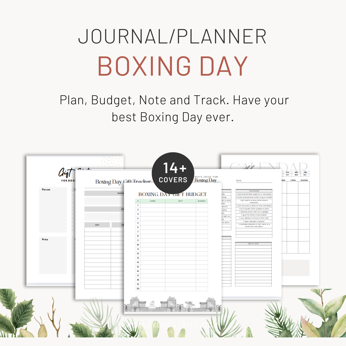 Ultimate Boxing Day Planner – Gift, Travel & Shopping Organizer with Menu & Cleaning Checklists