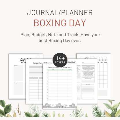 Ultimate Boxing Day Planner – Gift, Travel & Shopping Organizer with Menu & Cleaning Checklists