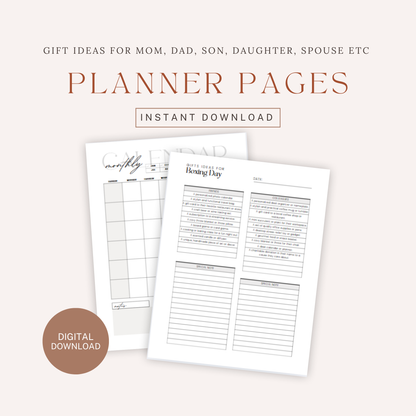 Ultimate Boxing Day Planner – Gift, Travel & Shopping Organizer with Menu & Cleaning Checklists