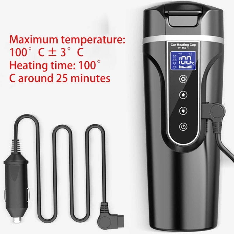 12V 24V Portable Car Heated Cup